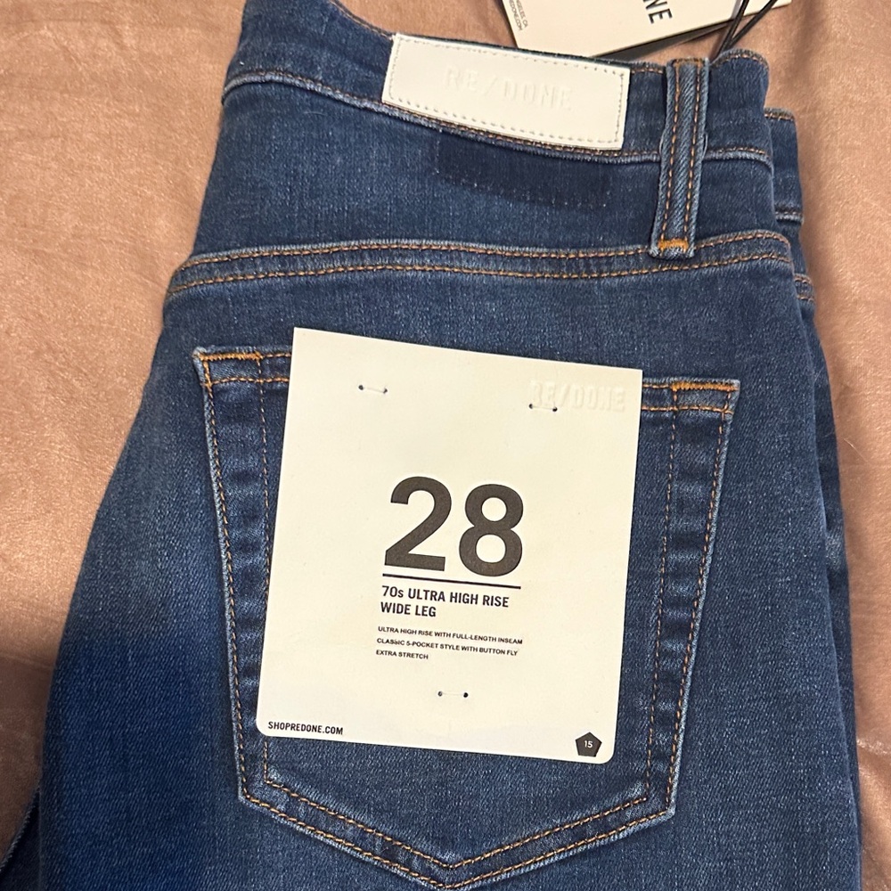 Re/Done High Ride Wide Leg Jeans